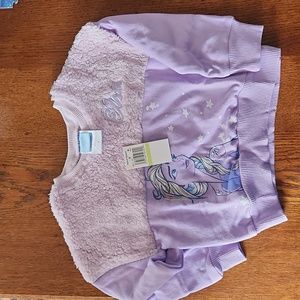 Disney Frozen long sleeve sherpa fleece sweatshirt size 4